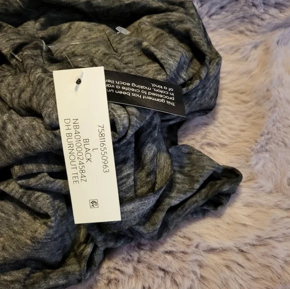 Derek Heart Black Brindle Cold Shoulder Jersey Large - Picture 7 of 7